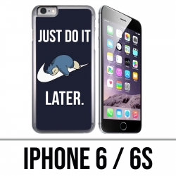 Coque iPhone 6 / 6S - Pokémon Ronflex Just Do It Later
