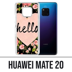 Coque Huawei Mate 20 - Hello Coeur Rose