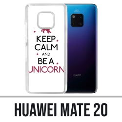 Coque Huawei Mate 20 - Keep Calm Unicorn Licorne