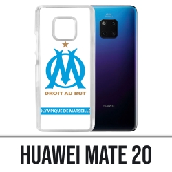 Coque Huawei Mate 20 - Logo Om Marseille Blanc