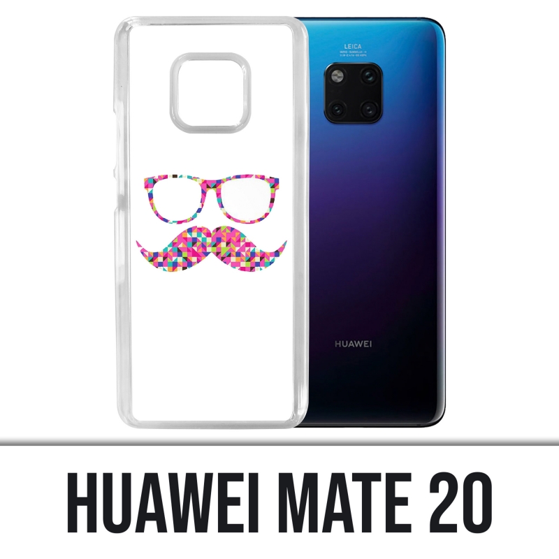 Huawei Mate 20 case - Mustache glasses