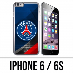 Coque iPhone 6 / 6S - PSG Logo Metal Chrome