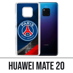 Custodia Huawei Mate 20 - Logo Psg in metallo cromato