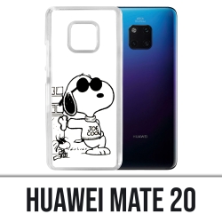 Coque Huawei Mate 20 - Snoopy Noir Blanc