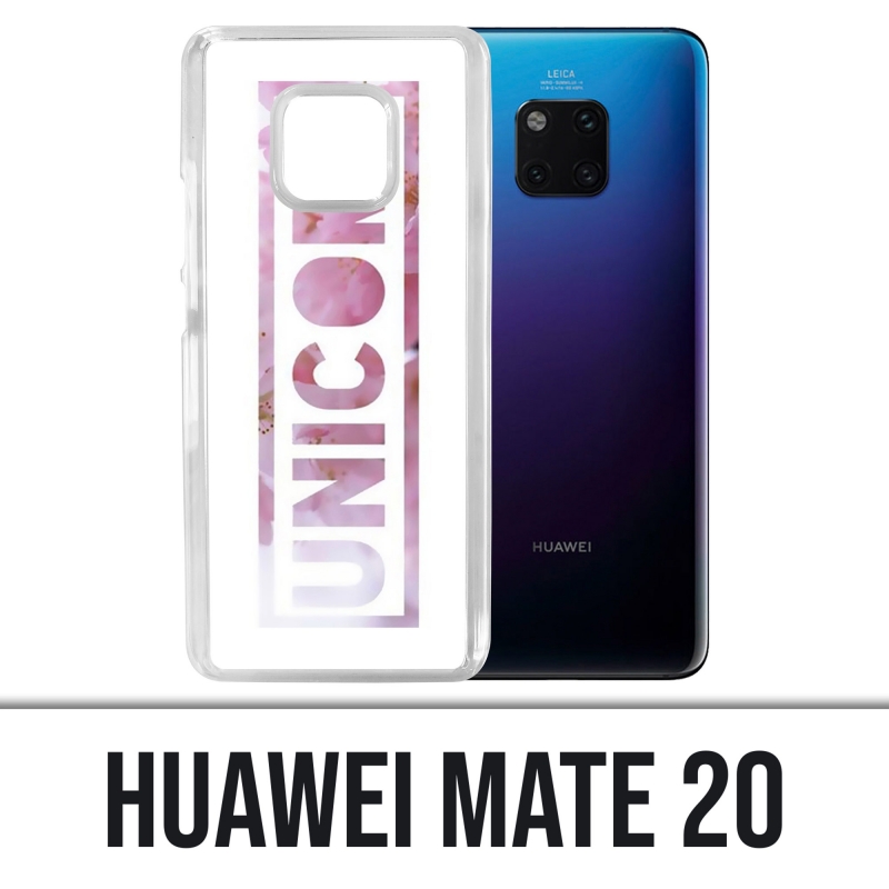 Huawei Mate 20 Case - Einhorn Blumen Einhorn