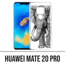 Coque Huawei Mate 20 PRO - Éléphant Aztèque Noir Et Blanc