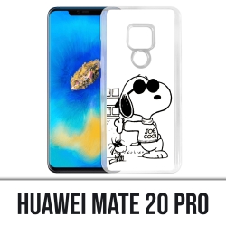 Coque Huawei Mate 20 PRO - Snoopy Noir Blanc