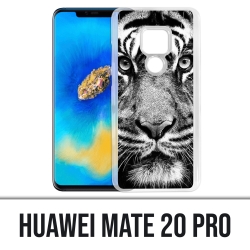 Huawei Mate 20 PRO case - Black and White Tiger