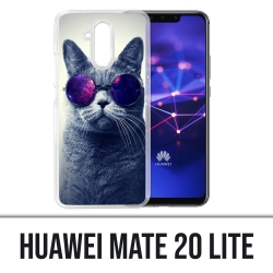 Coque Huawei Mate 20 Lite - Chat Lunettes Galaxie