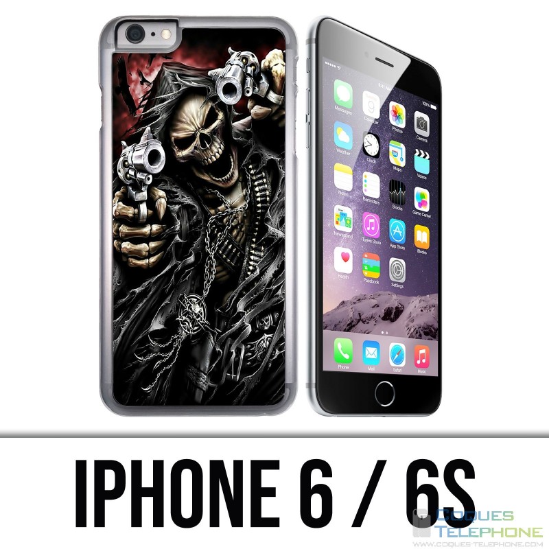 Coque iPhone 6 / 6S - Tete Mort Pistolet