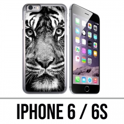 Funda para iPhone 6 / 6S - Tigre blanco y negro