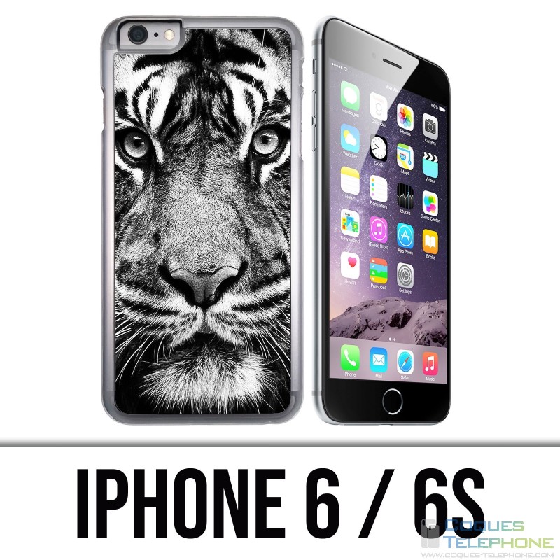 Custodia per iPhone 6 / 6S - Tigre in bianco e nero