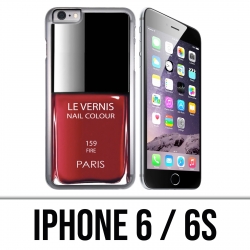 Coque iPhone 6 / 6S - Vernis Paris Rouge