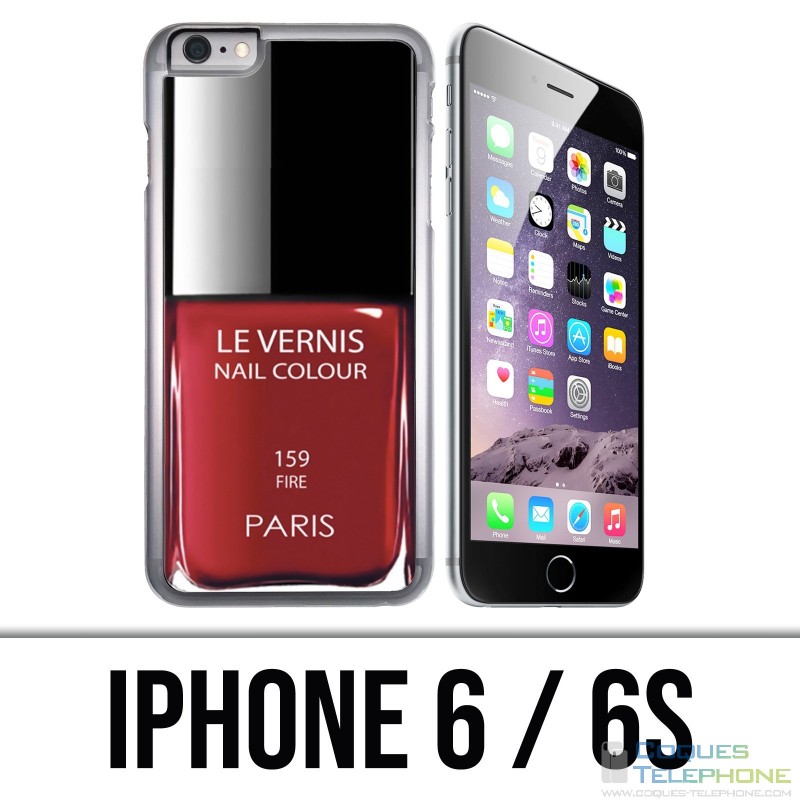 Coque iPhone 6 / 6S - Vernis Paris Rouge
