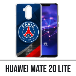 Custodia Huawei Mate 20 Lite - Logo Psg in metallo cromato