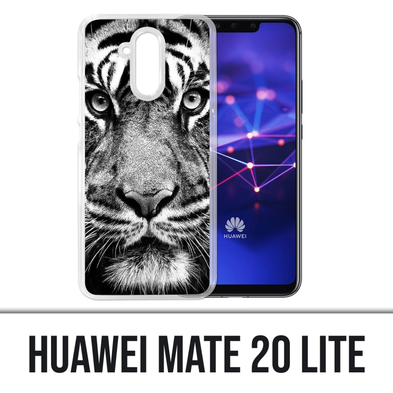 Huawei Mate 20 Lite Case - Black And White Tiger