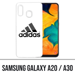 Custodia Samsung Galaxy A20 / A30 - Logo Adidas bianco