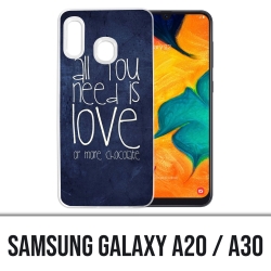 Samsung Galaxy A20 / A30 cover - All You Need Is Chocolate