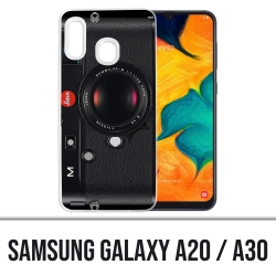 Cover Samsung Galaxy A20 / A30 - Fotocamera vintage nera