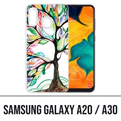 Samsung Galaxy A20 / A30 Abdeckung - Mehrfarbiger Baum
