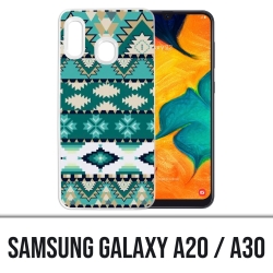 Samsung Galaxy A20 / A30 Abdeckung - Green Azteque