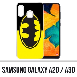 Cover Samsung Galaxy A20 / A30 - Batman Logo Classic Giallo Nero