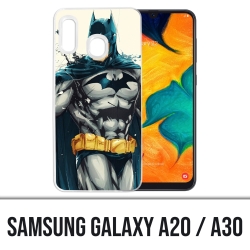 Samsung Galaxy A20 / A30 Abdeckung - Batman Paint Art