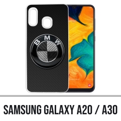 Cover Samsung Galaxy A20 / A30 - Logo Bmw Carbon