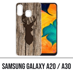Coque Samsung Galaxy A20 / A30 - Cerf Bois