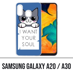 Samsung Galaxy A20 / A30 Cover - Chat Ich will deine Seele