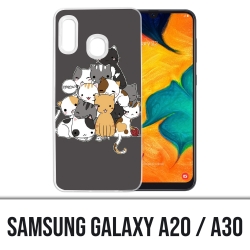 Samsung Galaxy A20 / A30 Abdeckung - Chat Meow