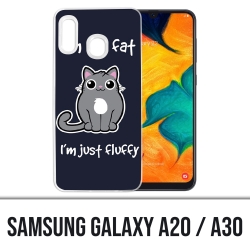 Samsung Galaxy A20 / A30 cover - Chat Not Fat Just Fluffy