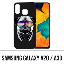 Samsung Galaxy A20 / A30 case - Dog Pug Dj