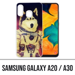 Coque Samsung Galaxy A20 / A30 - Chien Jusky Astronaute