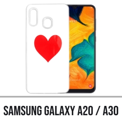 Coque Samsung Galaxy A20 / A30 - Coeur Rouge