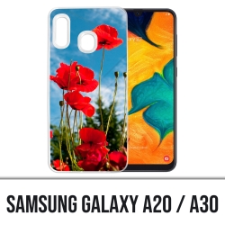 Samsung Galaxy A20 / A30 Abdeckung - Mohn 1