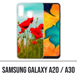 Samsung Galaxy A20 / A30 Abdeckung - Mohn 2