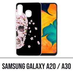 Samsung Galaxy A20 / A30 cover - Flower Skull