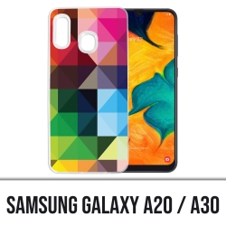 Samsung Galaxy A20 / A30 Abdeckung - Mehrfarbige Würfel