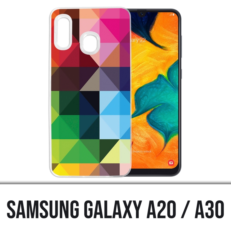 Coque Samsung Galaxy A20 / A30 - Cubes-Multicolores