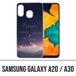 Coque Samsung Galaxy A20 / A30 - Disney Citation Pense Crois Reve