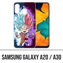 Coque Samsung Galaxy A20 / A30 - Dragon Ball Black Goku Cartoon