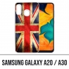 Coque Samsung Galaxy A20 / A30 - Drapeau Uk Vintage