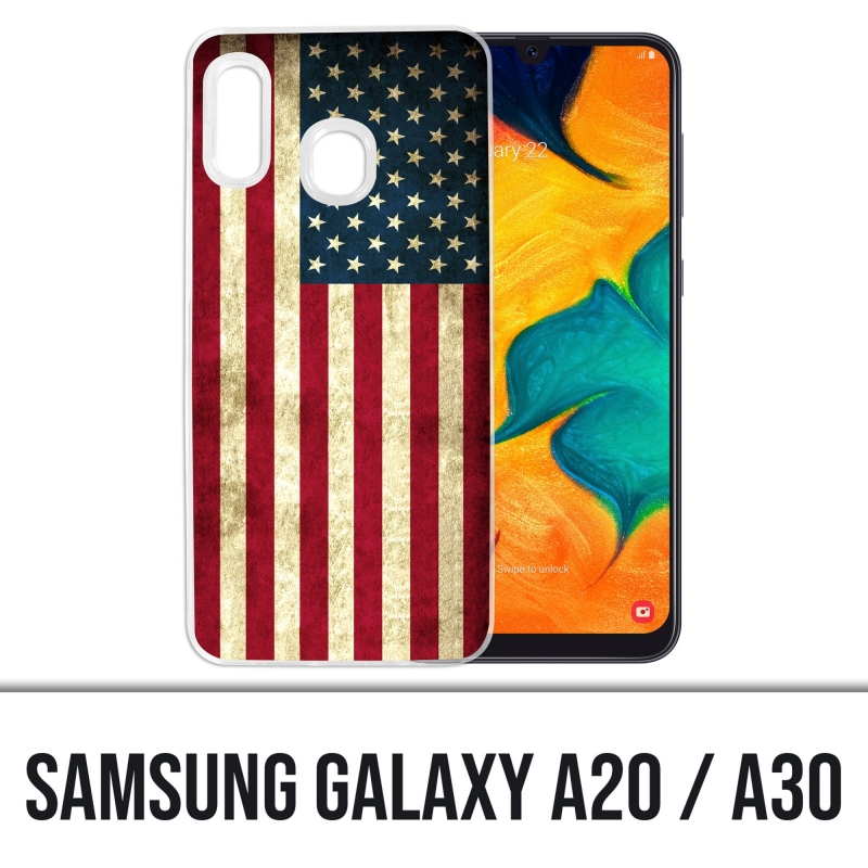 Coque Samsung Galaxy A20 / A30 - Drapeau Usa