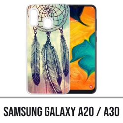 Samsung Galaxy A20 / A30 Abdeckung - Dreamcatcher Federn