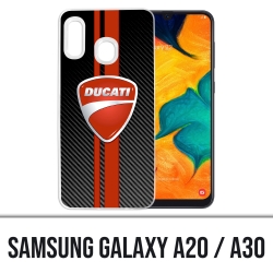 Samsung Galaxy A20 / A30 Abdeckung - Ducati Carbon