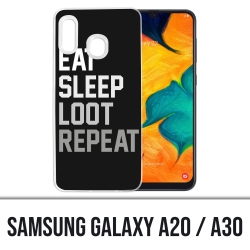 Samsung Galaxy A20 / A30 Abdeckung - Eat Sleep Loot Repeat