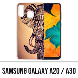 Samsung Galaxy A20 / A30 Hülle - Vintage Aztec Elephant