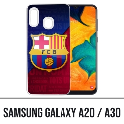 Cover Samsung Galaxy A20 / A30 - Logo Football Fc Barcelona