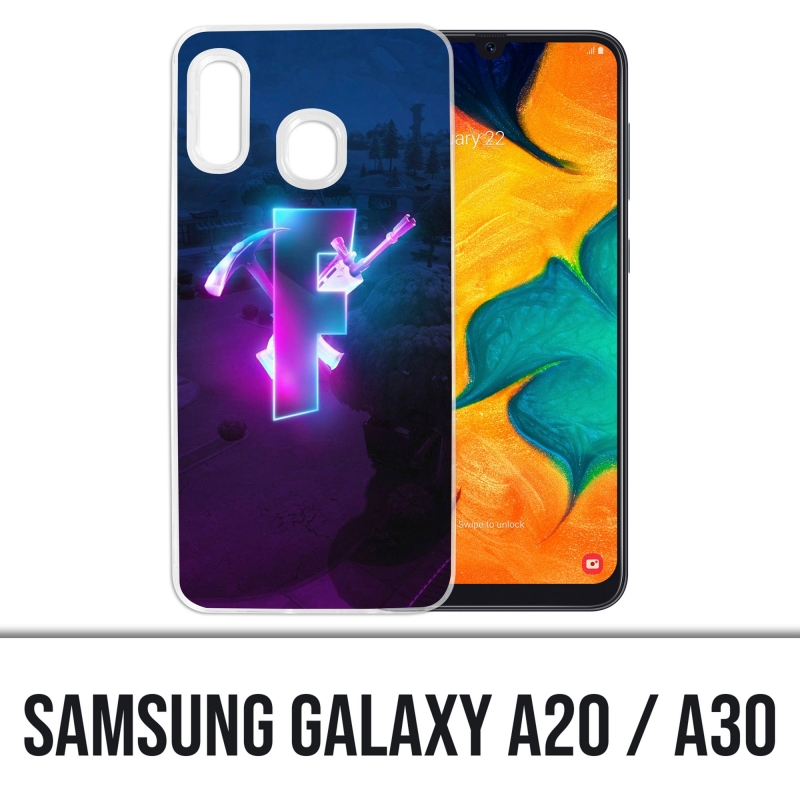 Cover per Samsung Galaxy A20 / A30 - Fortnite Logo Glow